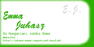 emma juhasz business card